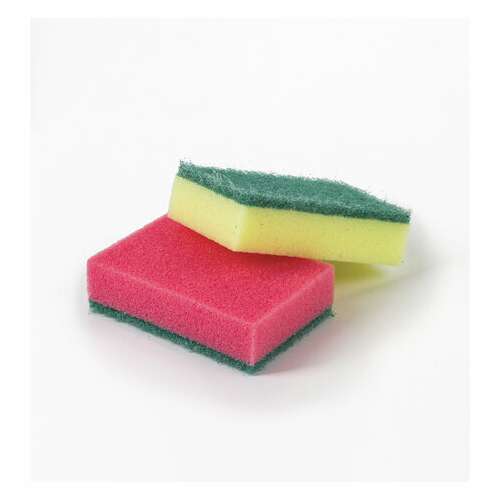  Губки бытовые maxi, 27х96х64 мм, комплект 10 шт., поролон/абразив, для посуды/уборки, офисмаг, к0012, 601553 | Губки хозяйственные
