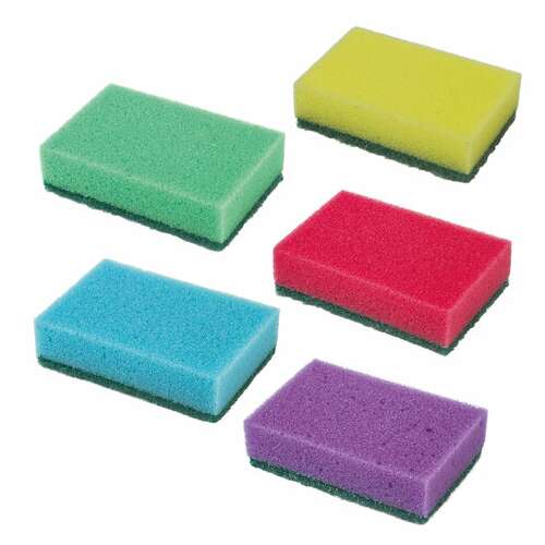  Губки бытовые maxi, 27х96х64 мм, комплект 10 шт., поролон/абразив, для посуды/уборки, laima, к0003, 601552 | Губки хозяйственные