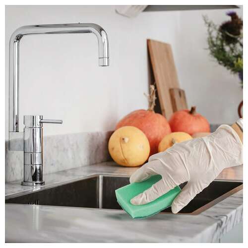  Губки бытовые maxi, 27х96х64 мм, комплект 10 шт., поролон/абразив, для посуды/уборки, laima, к0003, 601552 | Губки хозяйственные