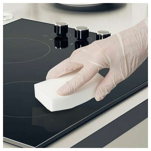  Губка-ластик меламиновая для удаления пятен, для чистки кухни, уборки, обуви, 10х7х3 см, комплект 20 шт., полибэг, laima, 608955. | Губки хозяйственные