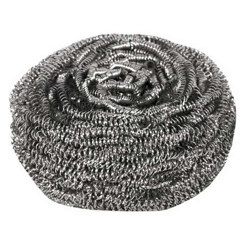  Губка (мочалка) металлическая, спиральная, 50 г, большая, для посуды, гриля, плиты, laima, 603101 | Губки хозяйственные