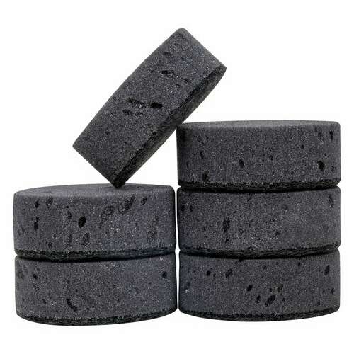  Губки для посуды oval black 95х65х35 мм комплект 6 шт., крупнопористый поролон/абразив laima, 608649 | Губки хозяйственные