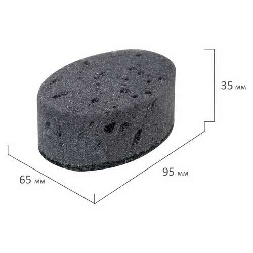  Губки для посуды oval black 95х65х35 мм комплект 6 шт., крупнопористый поролон/абразив laima, 608649 | Губки хозяйственные