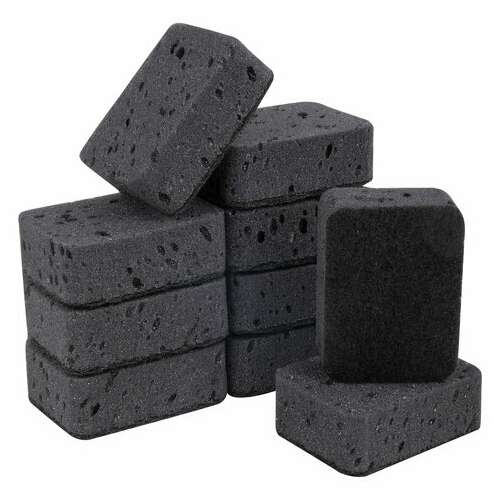  Губки для посуды big black 95х70х35 мм комплект 10 шт., крупнопористый поролон/абразив laima, 608650 | Губки хозяйственные