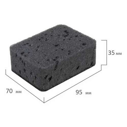 Губки для посуды big black 95х70х35 мм комплект 10 шт., крупнопористый поролон/абразив laima, 608650 | Губки хозяйственные