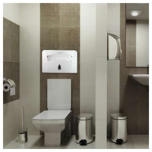  Диспенсер для покрытий на унитаз laima professional classic (система v1) 1/2 сложения, белый, abs-пластик, 601429 | Диспенсеры для одноразовых покрытий на унитаз