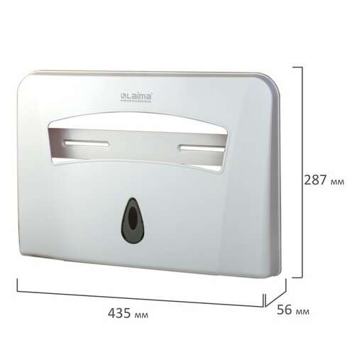  Диспенсер для покрытий на унитаз laima professional classic (система v1) 1/2 сложения, белый, abs-пластик, 601429 | Диспенсеры для одноразовых покрытий на унитаз