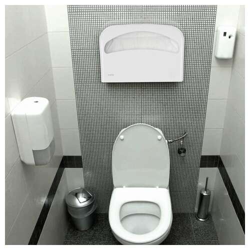  Диспенсер для покрытий на унитаз laima professional original (v1), 1/2 сложения, белый, abs-пластик, 605785 | Диспенсеры для одноразовых покрытий на унитаз