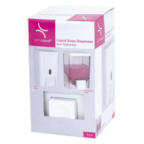  Дозатор для жидкого мыла и антисептика prima nova, наливной, белый, 0,5 л, sd01 | Дозаторы для жидкого мыла