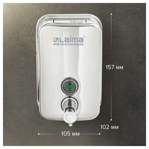  Дозатор для жидкого мыла laima professional inox (гарантия 3 года), 0,5 л, нержавеющая сталь, зеркальный, 605394 | Дозаторы для жидкого мыла