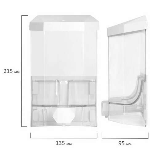  Дозатор для жидкого мыла laima professional original, наливной, 1 л, прозрачный, пластик, 605773 | Дозаторы для жидкого мыла