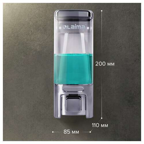  Дозатор для жидкого мыла laima, наливной, 0,48 л, хром, abs-пластик, 605053 | Дозаторы для жидкого мыла