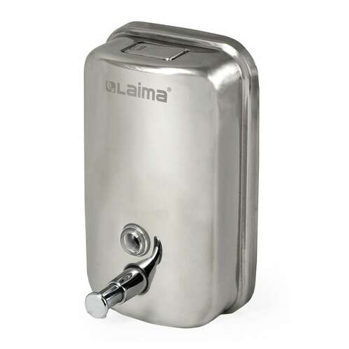  Дозатор для жидкого мыла laima basic, 1 л, нержавеющая сталь, зеркальный, 601796 | Дозаторы для жидкого мыла