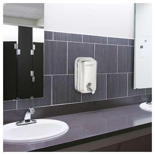  Дозатор для жидкого мыла laima professional inox (гарантия 3 года), 1 л, нержавеющая сталь, зеркальный, 605393 | Дозаторы для жидкого мыла