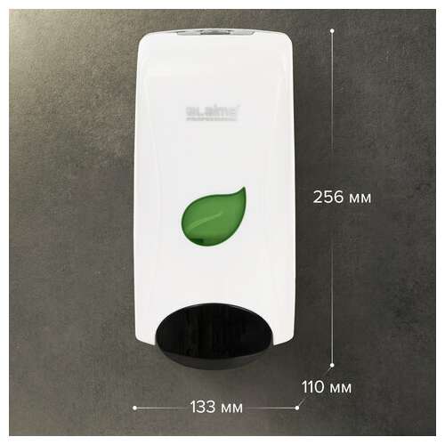  Дозатор для жидкого мыла laima professional eco, наливной, 1 л, белый, abs-пластик, 606551 | Дозаторы для жидкого мыла