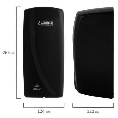  Дозатор для мыла-пены laima professional original, наливной, сенсорный, 1 л, черный, abs-пластик, 605781 | Дозаторы для жидкого мыла