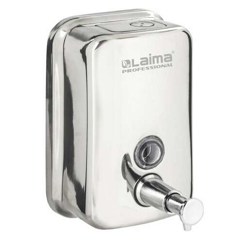  Дозатор для жидкого мыла laima professional inox (гарантия 3 года), 0,5 л, нержавеющая сталь, зеркальный, 605394 | Дозаторы для жидкого мыла