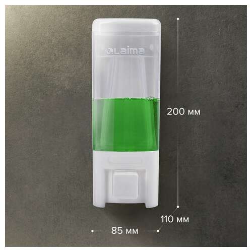  Дозатор для жидкого мыла laima, наливной, 0,48 л, белый, abs пластик, 605052 | Дозаторы для жидкого мыла