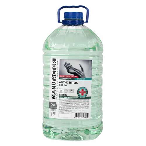  Антисептик для рук и поверхностей спиртосодержащий (70%) 5 л manufactor, дезинфицирующий, жидкость., n30918 | Антисептики для рук и поверхностей
