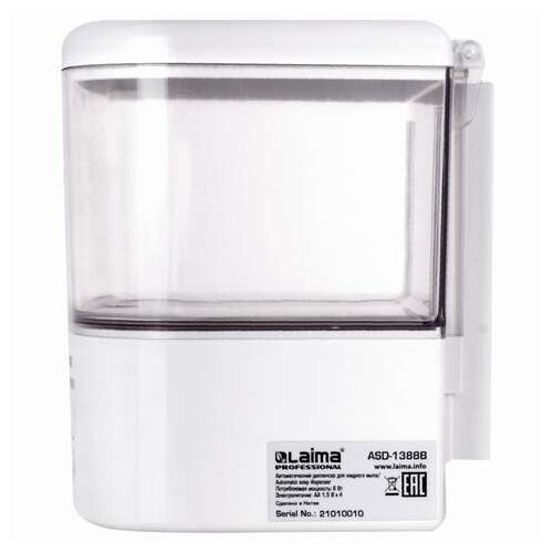  Дозатор для жидкого мыла laima classic, наливной, сенсорный, 0,6 л, abs-пластик, белый, 607316 | Дозаторы для жидкого мыла