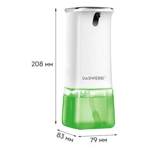  Сенсорный бесконтактный дозатор для жидкого мыла-пены, 350 мл, daswerk, 607844 | Дозаторы для жидкого мыла