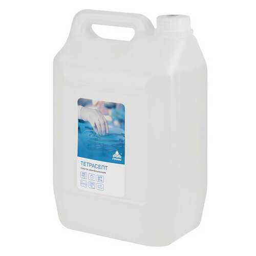  Антисептик для рук и поверхностей спиртосодержащий (15%) 5 л, ника-тетрасепт, дезинфицирующий, жидкость | Антисептики для рук и поверхностей