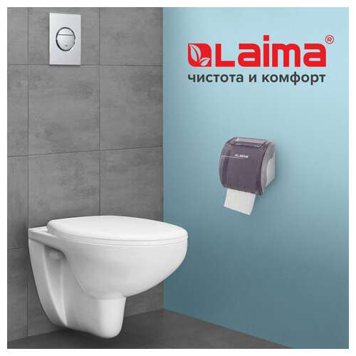  Диспенсер для бытовой туалетной бумаги laima, тонированный серый, 605044 | Держатели для бытовой туалетной бумаги