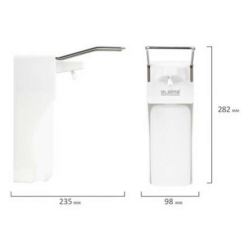 Дозатор локтевой для антисептика и мыла универсальный, с еврофлаконом 1 л, laima, abs-пластик, 607326, x-2265s  Дозатор локтевой для антисептика и мыла универсальный, с еврофлаконом 1 л, laima, abs-пластик, 607326, x-2265s | Дозаторы локтевые для мыла и антисептиков