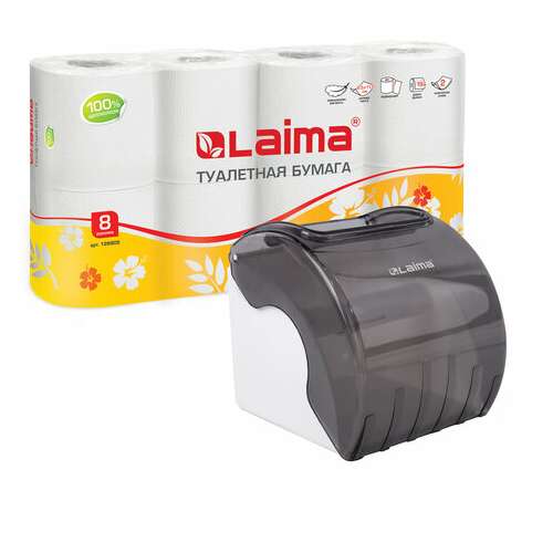  Диспенсер для бытовой туалетной бумаги laima, тонированный серый, 605044 | Держатели для бытовой туалетной бумаги