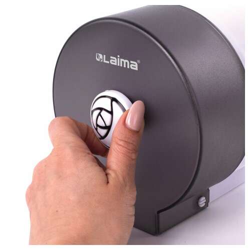  Диспенсер для бытовой туалетной бумаги laima, круглый, тонированный серый, 605046 | Держатели для бытовой туалетной бумаги