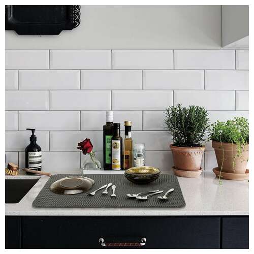  Коврик eva / эва универсальный 50х67см ячеистый (соты) применим для сушки посуды, кухни, ванной, прихожей, животных, цвет серый laima,608713 | Коврики ячеистые универсальные эва/eva