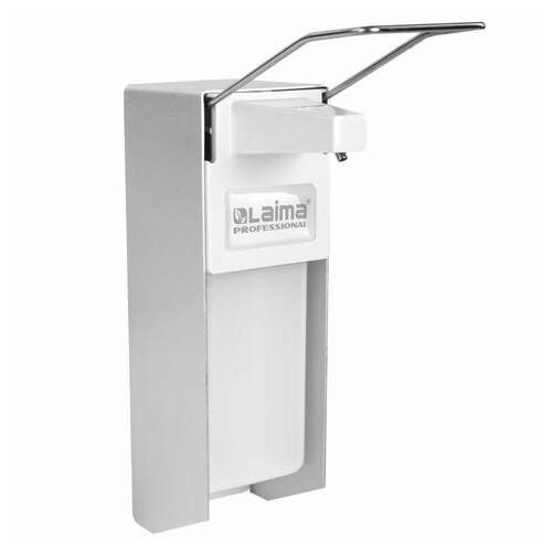  Дозатор локтевой для жидкого мыла и геля-антисептика, с еврофлаконом 1 л, laima, металлический, 605706 | Дозаторы локтевые для мыла и антисептиков