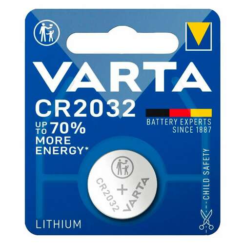  Батарейка литиевая varta electronics cr2032 "таблетка, дисковая, кнопочная" 1 шт., блистер, 6032101401 | Батарейки