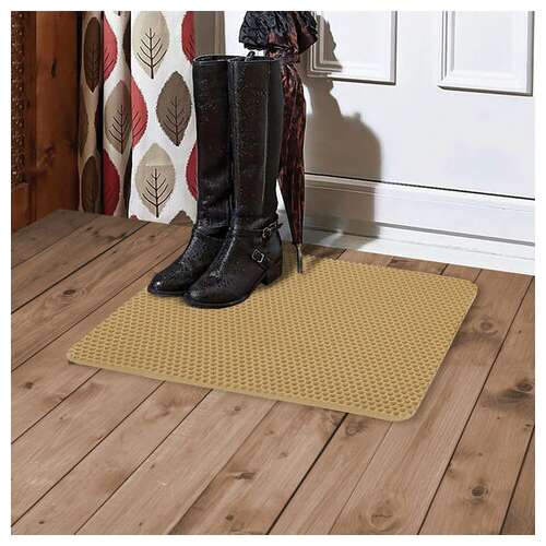  Коврик eva / эва универсальный 35х45 см ячеистый (соты) применим для сушки посуды, кухни, ванной, животных, цвет бежевый laima, 608715 | Коврики ячеистые универсальные эва/eva