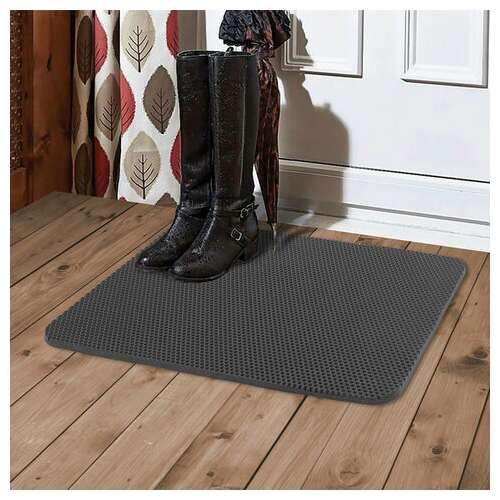  Коврик eva / эва универсальный 35х45 см ячеистый (соты) применим для сушки посуды, кухни, ванной, животных, цвет серый, laima, 608712 | Коврики ячеистые универсальные эва/eva