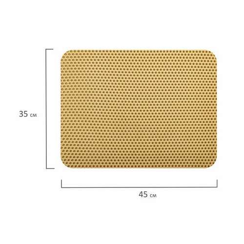  Коврик eva / эва универсальный 35х45 см ячеистый (соты) применим для сушки посуды, кухни, ванной, животных, цвет бежевый laima, 608715 | Коврики ячеистые универсальные эва/eva