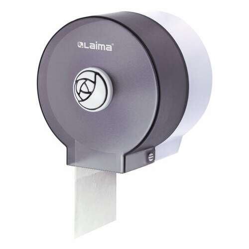  Диспенсер для бытовой туалетной бумаги laima, круглый, тонированный серый, 605046 | Держатели для бытовой туалетной бумаги
