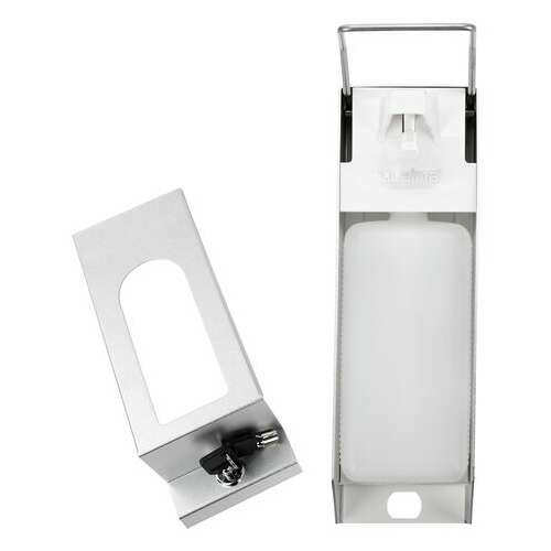 Дозатор локтевой для антисептика и мыла с замком универсальный, с еврофлаконом 1 л, laima, металлический, 607328, x-cl268  Дозатор локтевой для антисептика и мыла с замком универсальный, с еврофлаконом 1 л, laima, металлический, 607328, x-cl268 | Дозаторы локтевые для мыла и антисептиков