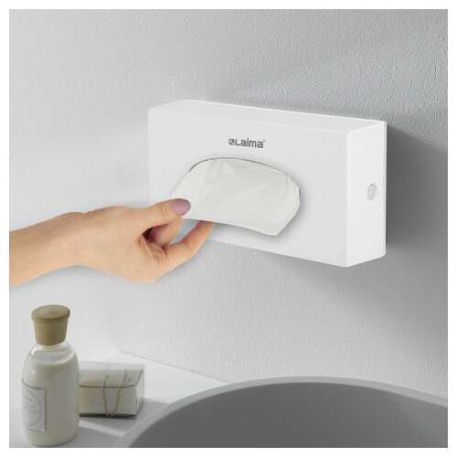  Диспенсер для косметических салфеток laima classic, настольный/настенный, пластиковый, белый, 605392 | Диспенсеры для салфеток настольные